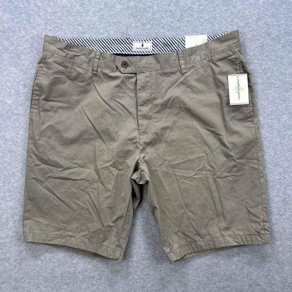 Southern Pines Shorts Mens 40 Khaki Brown Chino Preppy Golf Casual Cotton NEW‎